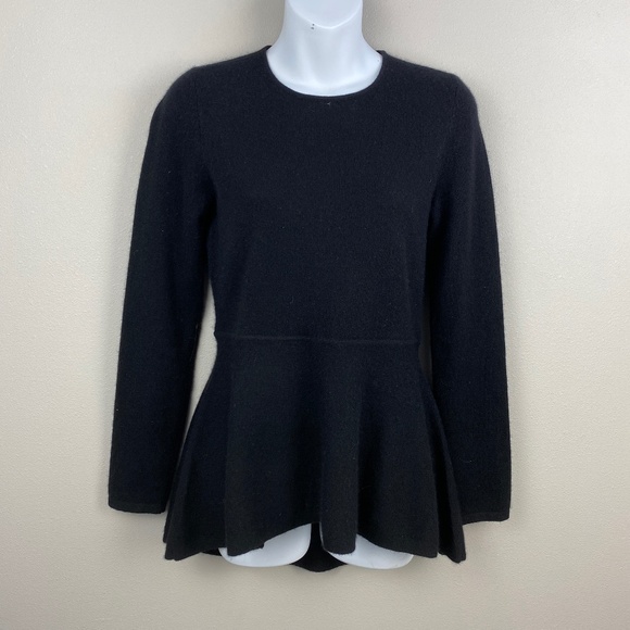 Saks Fifth Avenue Cashmere Peplum Sweater - Size XS - Picture 1 of 8